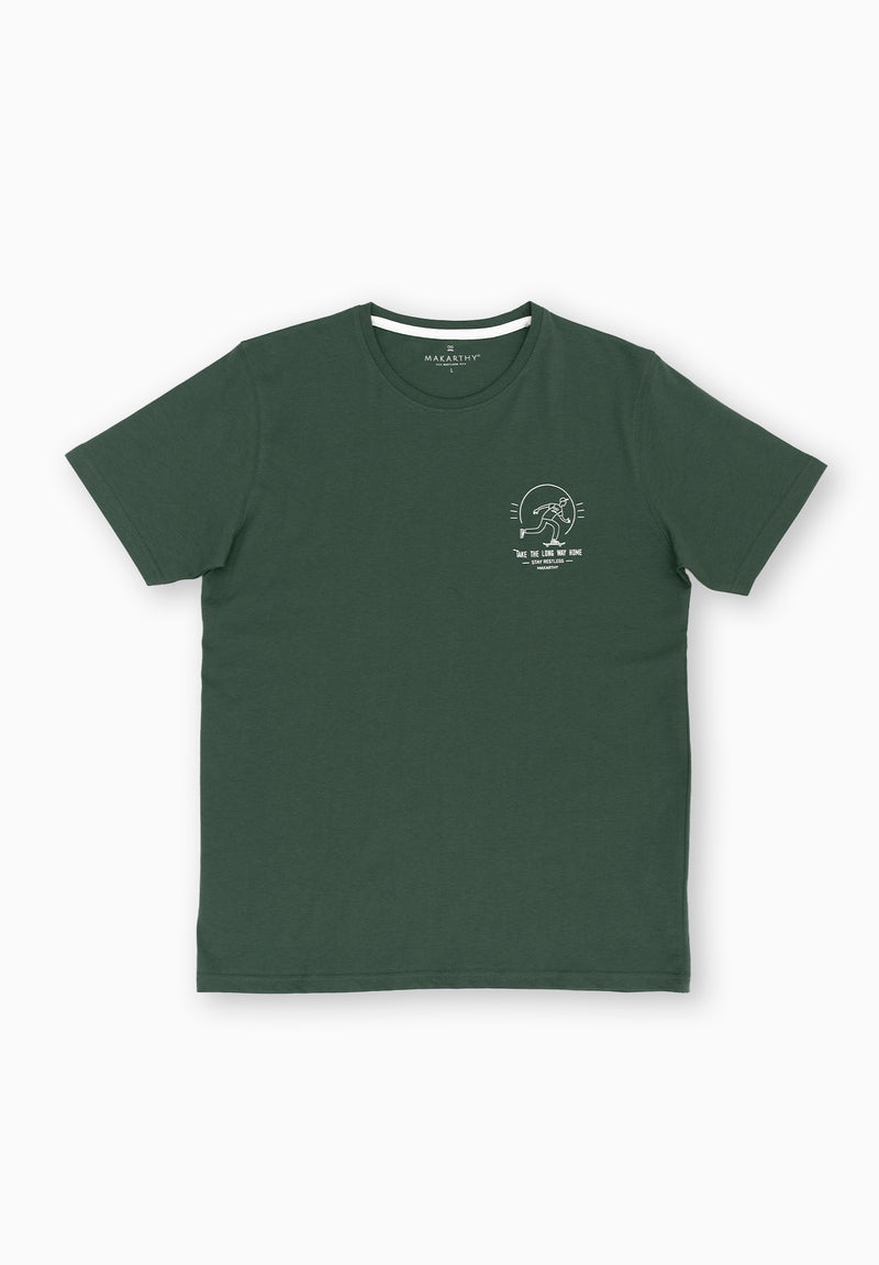 Camiseta Graphic Verde Oscuro