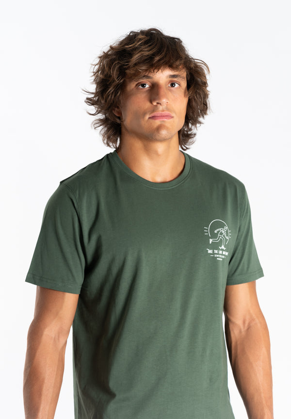 Camiseta Graphic Verde Oscuro