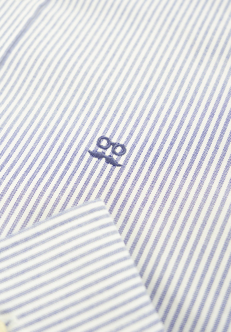 Camisa Oxford Rayas Azul Naval