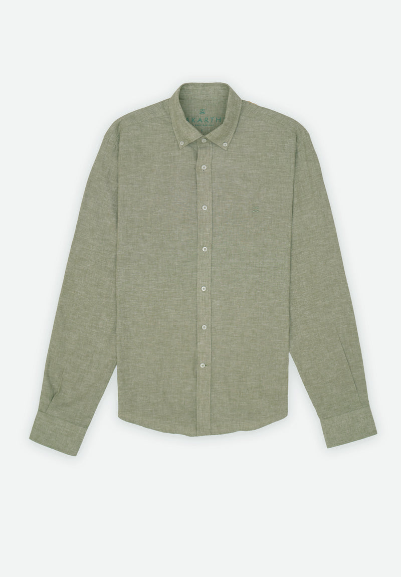 Camisa Sunset Liso Verde Velvet