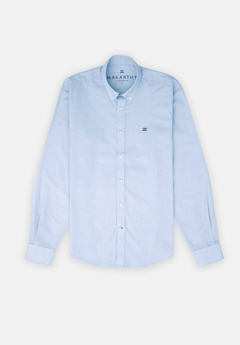 Camisa Fil A Fil Soft Azul Cielo