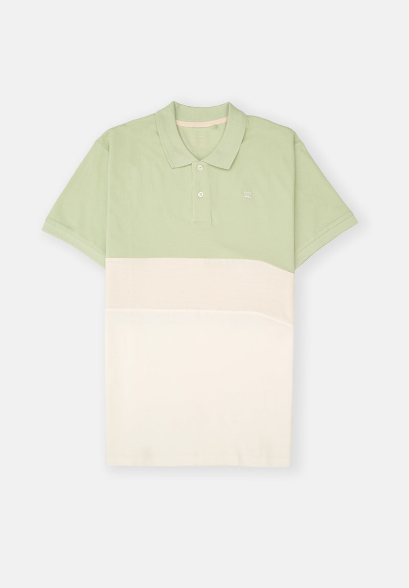 Polo Tricolor Verde Menta