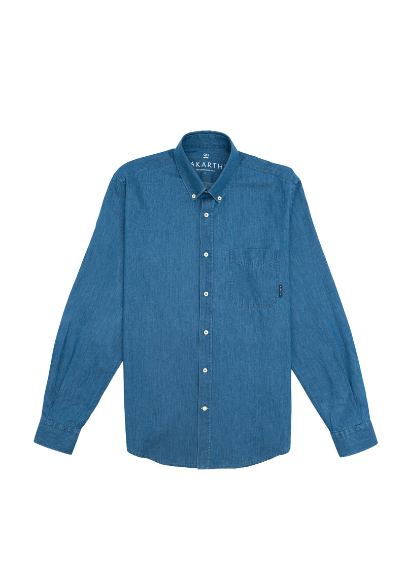 Camisa Denim Azul Medio